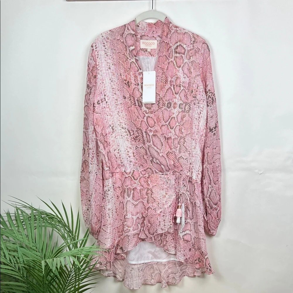 NWT Rococo Sands x Revolve Lexi Pink Snake Print Mini Dress Small - Picture 2 of 12